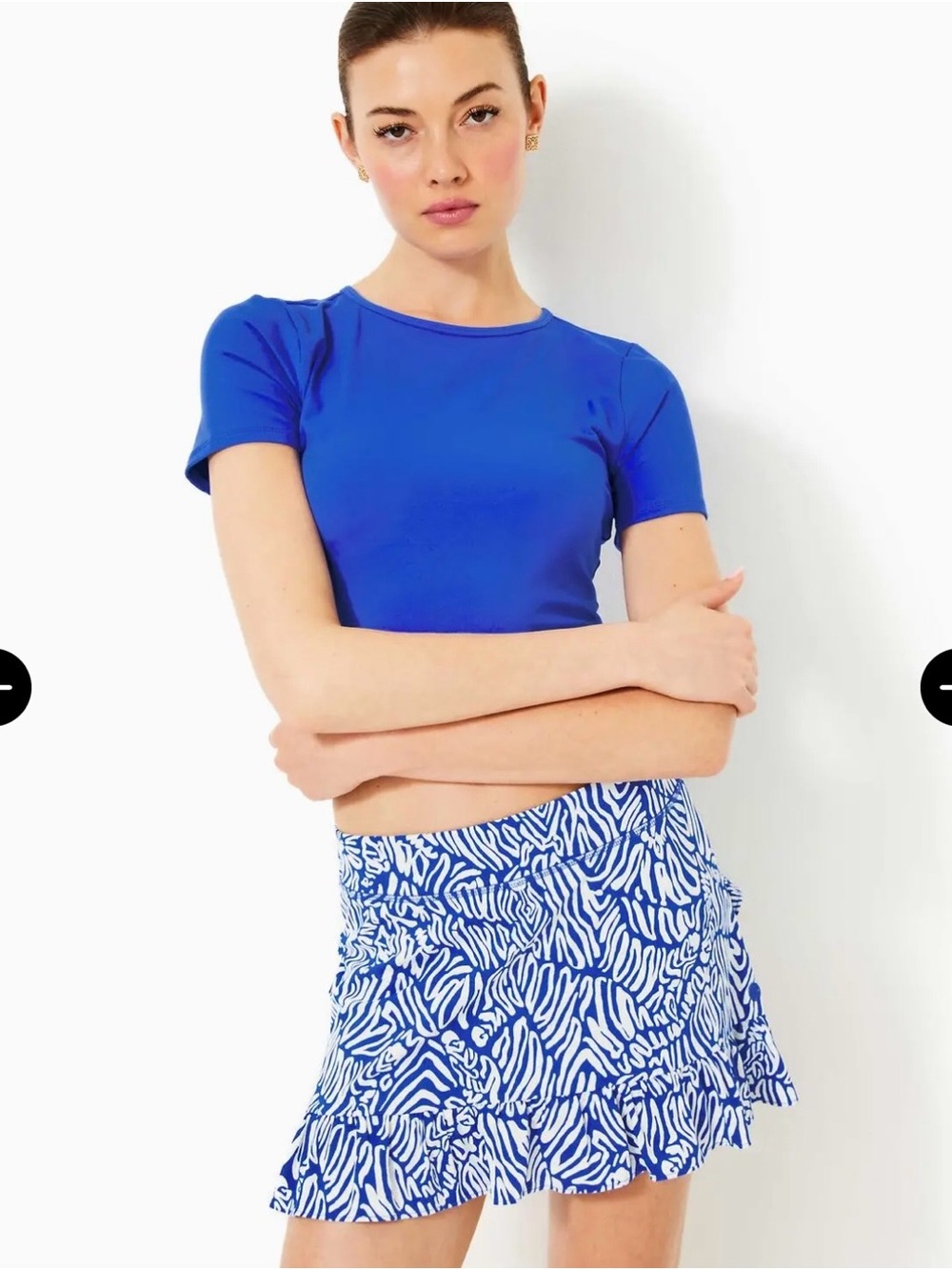 Lilly Pulitzer Cascadia Skort Medium Zee Bebe Golf Luxletic UPF 50+ 13” - Picture 6 of 7